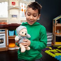 Ours en peluche obtenez Well avec sweat à capuche gris, 9 animaux en peluche, confortable et amour