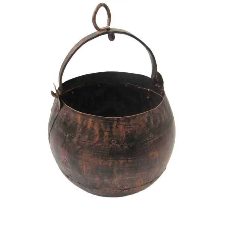 Iron Well Bucket Witch der Cauldron Antique Finished