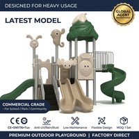 Équipement de terrain de jeux extérieur commercial de haute qualité, toboggan double spirale, escaliers, rampes, en acier galvanisé pour enfants, OEM pour écoles