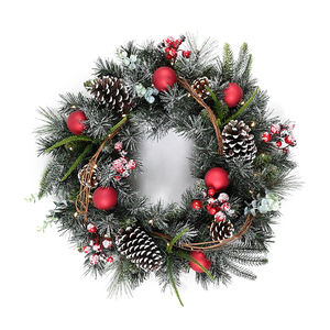 Low Price Customized <b>Artificial</b> Outdoor Decorations Christmas <b>Wreaths</b> Luxury Pvc <b>Artificial</b> Christmas <b>Wreath</b> - Product Image 1
