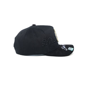 Casquette de baseball de luxe en métal noir avec broderie croix et couronne, motif <span class=keywords><strong>Saint</strong></span> Jacob Tadeo - Product Image 2