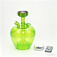 Chicha portable en acrylique Apple, incassable, avec lumière LED télécommandée, idéale pour les fêtes en extérieur et les cadeaux – Meilleures ventes