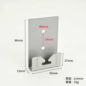 GQK Light Gray Modern Simple Dart-Shaped Steel Smart Mirror <b>Hook</b> <b>Clip</b> Easy Installation Bathroom Backside Wall Mounting Model - Product Image 4