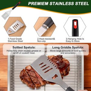 High-quality 6-piece BBQ Stainless Steel Grill Tools <b>Set</b> <b>Accessories</b> Grill BBQ with Portable Carry Bag - Product Image 4