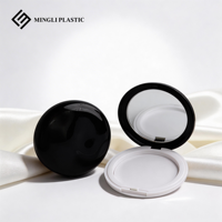 Boîte vide en plastique transparente ondulée de 75 mm pour cosmétiques, poudre, blush, illuminateur, contouring, parfum, monocouche, fine, ronde, 2 mm