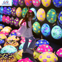 Esfera Metálica Giratoria Inflable para Pared y Piso con Proyección Interactiva 3D Inmersiva Sqarcade, Proyector 3D para Entretenimiento en Interiores