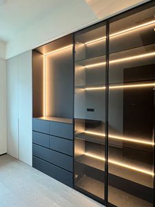 JINGSHUN Moderno Mueble para Vinos de Vidrio, Aparador de Madera Personalizado para Sala de Estar, Vitrina, Personalización Completa para el Hogar, Gran Capacidad - Product Image 5