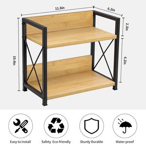 2 Tier Spice Rack Organizer <b>for</b> Countertop <b>Shelf</b> Organizer <b>for</b> Home <b>Kitchen</b> Spice Rack <b>Shelf</b> - Product Image 3