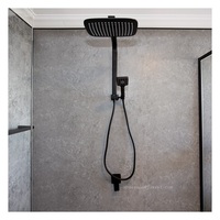 Panneau de revêtement mural de douche en pvc imperméable, pour décoration intérieure, en béton ou béton, design 3D, 1m/1.2m