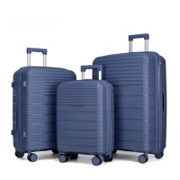 Ensemble de valises trolley en PP tendance, 20, 24, 28 pouces, étanches, avec roues pivotantes à 360°, coque rigide, fourni directement par l'usine