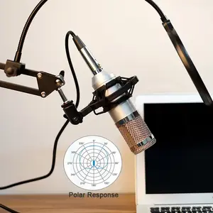 Micrófono de Condensador Profesional con Cable, Iluminación RGB Inteligente, Tecnología DSP con Cancelación de Ruido para Grabación de Sonido en Vivo y Teléfono - Product Image 4