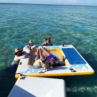 Île flottante gonflable pour adultes |   Radeau géant pour 4 personnes, plateforme flottante en PVC robuste pour piscine, lac et plage