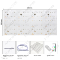 Paneles de Luz LED Flexibles RGBW 4020K Retroiluminados, Cableados, Flexibles, de 24V 13W IP20, Ultrafinos, Blancos, con Certificación UL para Granito