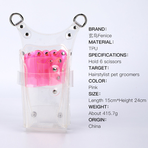 Impermeable transparente herramienta tijeras bolsa caso para estilista y mascotas peluquero - Product Image 5