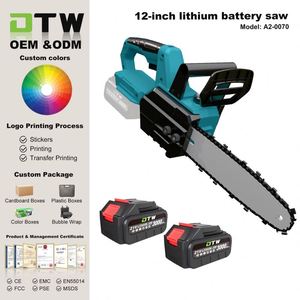 DTWA2-0070 Scie à chaîne sans fil industrielle OEM de 12 pouces, moteur sans balais 21V, scie à chaîne électrique, scie à abattre les arbres - Product Image 1