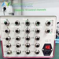 Mini caja automática de 10 canales y 2 pistolas, máquina encoladora plegable, encoladora de carpetas de cartón con pistola de pegamento frío para envasado de alimentos