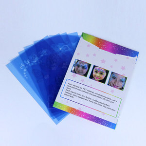 PET non adesivo body art pittura per il viso di scintillio del tatuaggio stencil per il disegno - Product Image 5