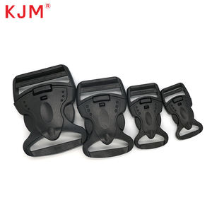 Custom <span class=keywords><strong>Logo</strong></span> 1 Inch Pom Zwart Heavy Duty Plastic Gerecycled Gebogen Zijsluiting Voor Waterdichte Tactische Rugzak Nylon Band - Product Image 1