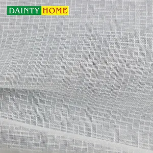 Factory Supply Polyester Style Transparent Sheer Voile Curtain Fabric For The Living Room