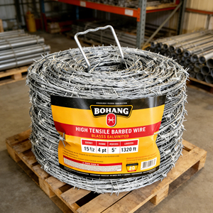 Rollo de Alambre de Púas Galvanizado por Inmersión en Caliente de Alta Resistencia, Alambre de 2-4 mm, Doble Hilo, para Cercas de Granjas y Campos, Precio de Malla de Alambre de Púas - Product Image 3