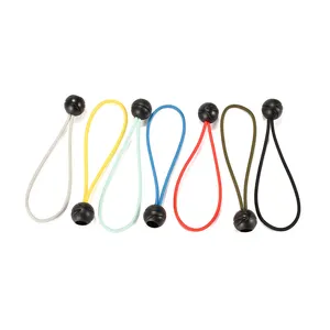 New Arrival 4mm 5mm High Tenacity Adjustable Colorful Rubber Latex Ball Bungee Cord For Outdoor Tent