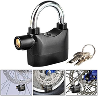 Cadenas d'alarme universel 110 dB, cadenas antivol avec sirène, cadenas à clé pour porte, fenêtre, moto, vélo