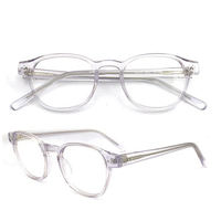 Monturas de Gafas Redondas con Aro Completo Negro y Logotipo Personalizado, Diseño Impreso, Unisex, Gafas Ópticas Duraderas