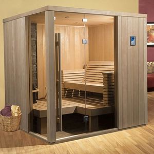 <span class=keywords><strong>Sauna</strong></span> Interior para 4 Personas, <span class=keywords><strong>Sauna</strong></span> de Vapor con Lámpara de Infrarrojos Lejanos, <span class=keywords><strong>Sauna</strong></span> de Esquina para el Hogar - Product Image 5