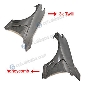 カスタマイズされた3Kツイルハニカムセダンクーペサイドカーボンファイバーフェンダー（インフィニティG37 2ドア4ドア2010年式アップグレード用） - Product Image 2