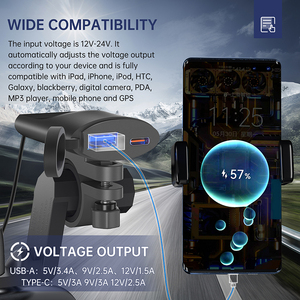 Ultra-Thin Intelligent <strong>Switch</strong> Motorcycle <strong>Usb</strong> <strong>C</strong> Port Charger Type <strong>C</strong> Water Proof Mobile Phone Charger for Motorbike - Product Image 2