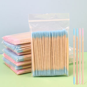 Meilleure vente 100 pièces jetable rose bleu coton-tige cils tatouage réparation nettoyage coton bâton démaquillant beauté cosmétique - Product Image 2