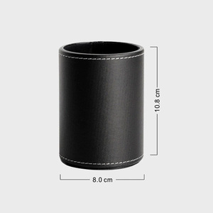 Xintaiyang Leather Pen Holder 10.8x8.0 Cm Desktop Storage Tube For Stationery And <b>Makeup</b> Brushes - Product Image 1