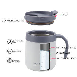 OKADI-vaso aislado de café de acero inoxidable, vaso con mango personalizado, 350ml/500ml - Product Image 5