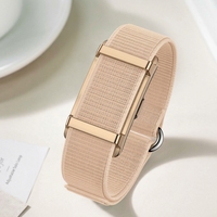 Bracelet intelligent sans écran Y25, moniteur de fréquence cardiaque et de température, étanche IP68, bracelet en nylon pour femmes, santé et sport