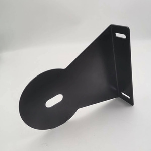 Triangle <b>Bracket</b> Iron <b>Black</b> Plated 80x60mm L Shape Hardware Mounting Support - Product Image 1