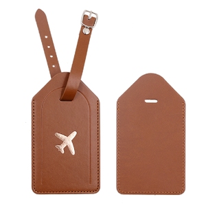 Portable PU Luggage Tag Fashion Travel Boarding Card Tag <b>Suitcase</b> Decorative Baggage Label Anti-lost Travel <b>Suitcase</b> Accessories - Product Image 6