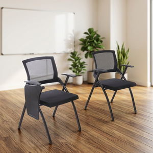 Chaise de formation pliable et empilable avec dossier en maille et tablette d'écriture pour salle de classe et salle de réunion, vente en gros OEM ODM - Product Image 1