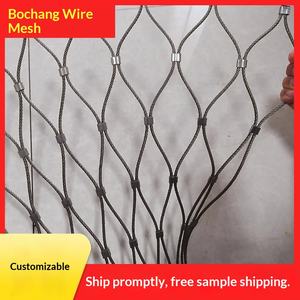 Filet de protection contre les chutes en hauteur, filet de protection pour animaux de zoo, isolation des oiseaux, auvent pour volière, filet de protection en maille métallique flexible noir personnalisé - Product Image 3