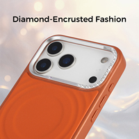 Étui de luxe à motif ondulé pour iPhone 18 Pro Max, coque antichoc en TPU PC magnétique avec anneau de protection d'objectif miroir en strass de luxe