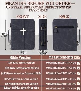 Funda de Biblia de Cuero Vegano con Bolsillo para Teléfono - Product Image 4