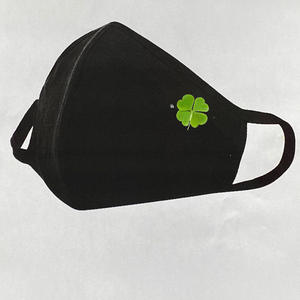 Maschera per il viso in cotone lavabile riutilizzabile riutilizzabile in cotone nero con stampa a sublimazione di moda - Product Image 4