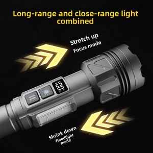 Linterna Láser Blanca SA-M118 <span class=keywords><strong>de</strong></span> 5 Velocidades + Luz Lateral <span class=keywords><strong>de</strong></span> Cuatro Colores con 6 Niveles <span class=keywords><strong>de</strong></span> Atenuación, Recargable, Ultrabrillante, <span class=keywords><strong>de</strong></span> <span class=keywords><strong>Largo</strong></span> <span class=keywords><strong>Alcance</strong></span>, LED, para Camping - Product Image 2