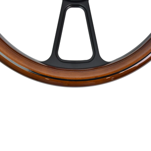 TIYPEOR Universal de madera maciza, soporte tipo sándwich, 14 pulgadas, nuevo diseño, soporte de 3 radios, volante de coche clásico Retro - Product Image 5