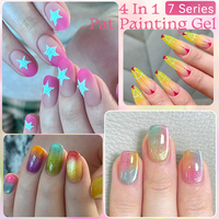 UR SUGAR 7 Series Pearl Shine Gradient Effect Ombre Pat Pat Gel Marque Privée Personnalisée Multi Usage Patting Gel Set pour Nail Art