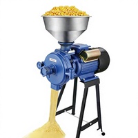 Shuangchao Nouvelle Machine à Broyer le Maïs en Acier Inoxydable 220V pour Usage Domestique et Commercial, Double Usage Sec/Humide, pour la Production de Poudre et le Broyage de Grains et Aliments