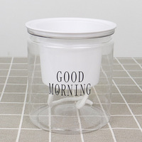 Clair Intérieur Paresseux Automatique Pots D'eau En Plastique Pot De Fleur Décoratif Pot De Plante Auto Arrosage Planteur