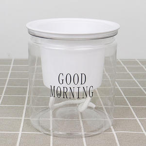 Clair Intérieur <span class=keywords><strong>Paresseux</strong></span> Automatique Pots D'eau En Plastique Pot De Fleur Décoratif Pot De Plante Auto Arrosage Planteur - Product Image 3