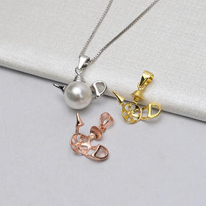 S925 <b>Silver</b> <b>Teapot</b> Pendant with 10-11 Pearl Female Head Pendant DIY Jewelry Tools & Equipment 847 Accessory Tray - Product Image 1