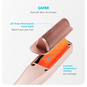 <span class=keywords><strong>Brosse</strong></span> lissante à vapeur personnalisée avec logo, 3 en 1, <span class=keywords><strong>brosse</strong></span> lissante <span class=keywords><strong>pour</strong></span> <span class=keywords><strong>cheveux</strong></span>, peigne chauffant, peigne lissant - Product Image 3