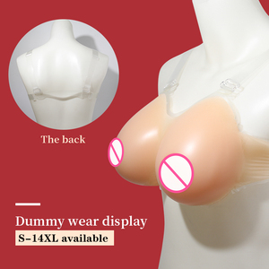 OEM/ODM Erkek Crossdressing Tek Parça Transseksüel Göğüs Büyütme Kupası Gözyaşı Şeklinde Göğüs Silikon Göğüs Protezleri CE - Product Image 3